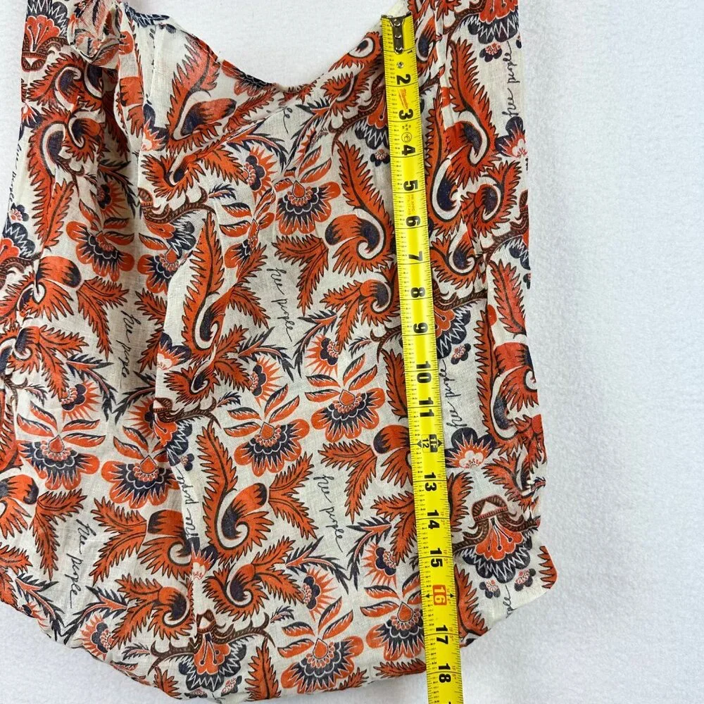 Free People Resusable Canvas Tote Bag Shoulder Boho Geo Farmhouse Beach Large